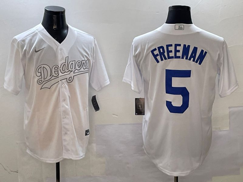 Men Los Angeles Dodgers #5 Freeman White Fashion Edition Game 2025 Nike MLB Jersey style 1->los angeles dodgers->MLB Jersey